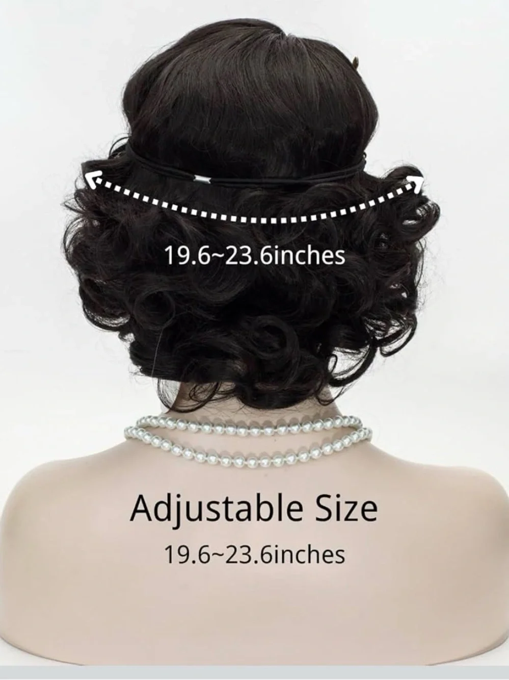 1920s Flapper Costume Accessory Set with Wig